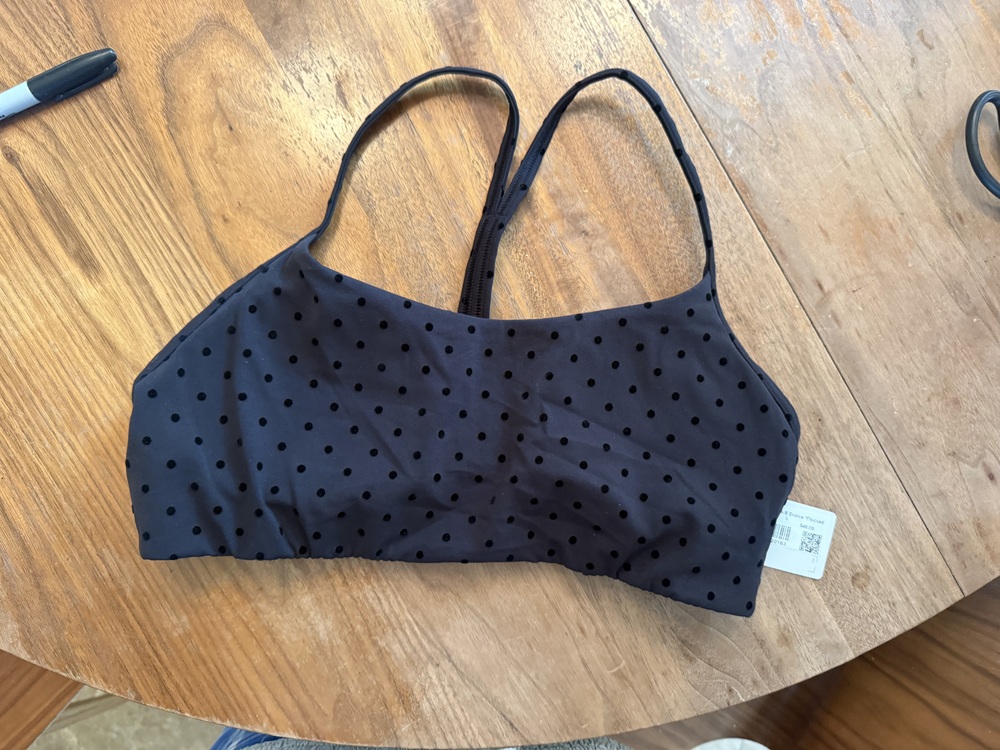 Flow Y Bra Lululemon Polka Flocked Size A/B large last one